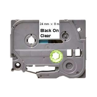 Replacement tape for Brother TZe-151 - black on clear