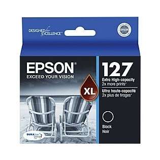 Epson 127, T127120 Genuine Original (OEM) ink cartridge, extra high capacity yield, black