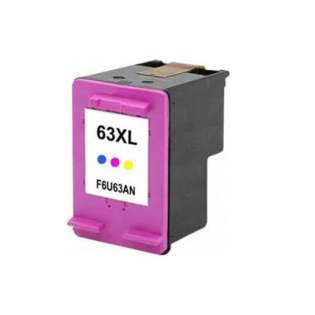 HP F6U63AN (#63XL) Tri-Color high capacity yield Remanufactured Inkjet Cartridge