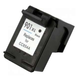 Remanufactured HP 901XL, CC654AN ink cartridge, high capacity yield, black