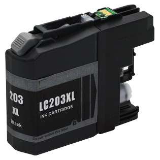 Compatible inkjet cartridge for Brother LC203BK - high capacity yield black, 550 pages