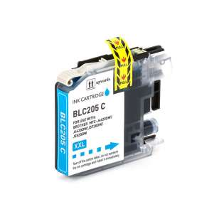 Compatible inkjet cartridge for Brother LC205C - super high capacity yield cyan , 1200 pages