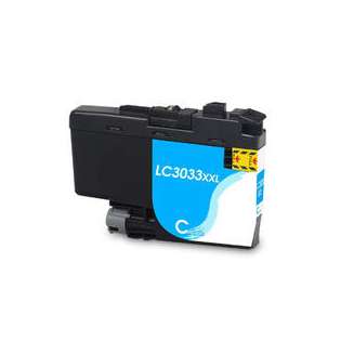 Compatible inkjet cartridge for Brother LC3033C - super high yield cyan