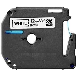 Compatible label tape for Brother M-K231 - black on white