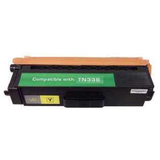 Compatible Brother TN336Y toner cartridge, 3500 pages, high capacity yield, yellow