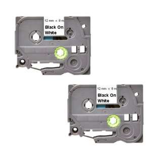 Compatible label tape for Brother TZe-231 - black on white - 2-pack