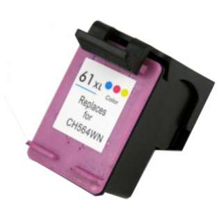 Remanufactured HP 61XL, CH564WN ink cartridge, high capacity yield, tri-color