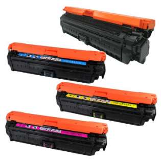 Compatible HP 650A, CE270A, CE271A, CE273A, CE272A toner cartridges (pack of 4)