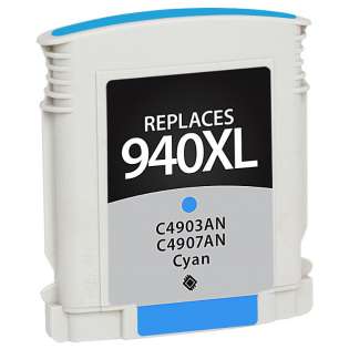 Remanufactured HP C4907AN cartridge / HP 940xl high capacity - cyan