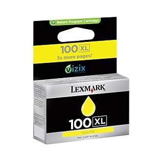Lexmark 100XL, 14N1071 Genuine Original (OEM) ink cartridge, return program, high capacity yield, yellow