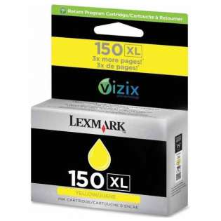 Lexmark 150XL, 14N1618 Genuine Original (OEM) ink cartridge, high capacity yield, yellow